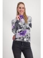 Monari Pullover 458 Soft lilac gemustert