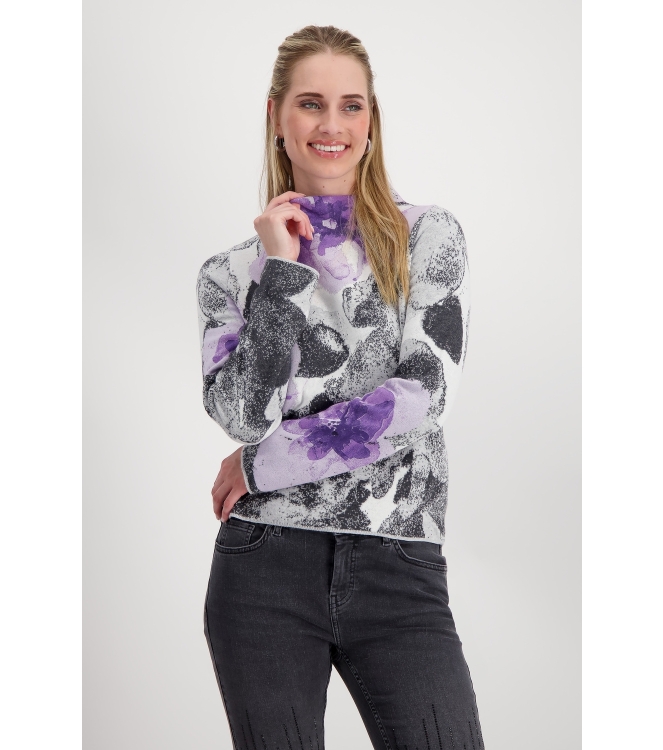 Monari Pullover 458 Soft lilac gemustert