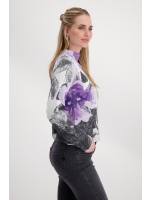Monari Pullover 458 Soft lilac gemustert