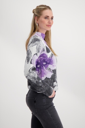 Monari Pullover 458 Soft lilac gemustert