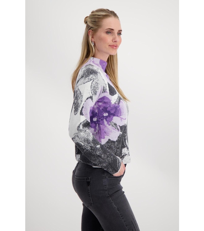 Monari Pullover 458 Soft lilac gemustert