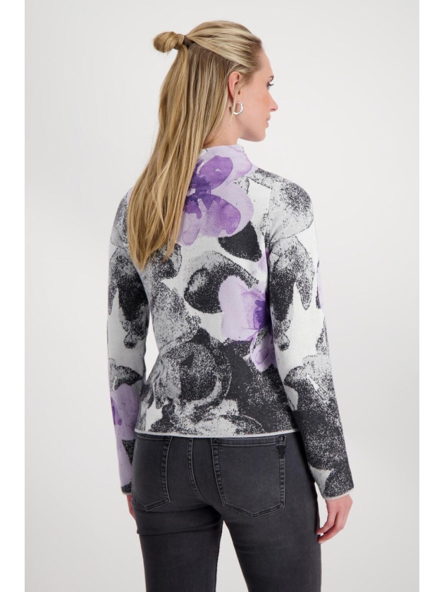 Monari Pullover 458 Soft lilac gemustert