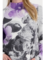 Monari Pullover 458 Soft lilac gemustert