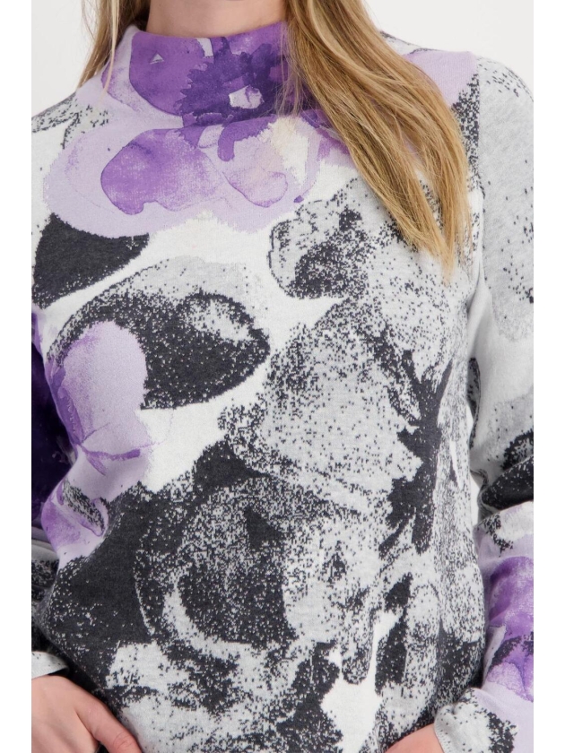 Monari Pullover 458 Soft lilac gemustert