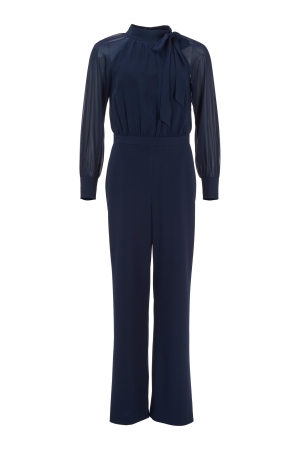 Swing Jumpsuit Materiaal mix 300 Navy