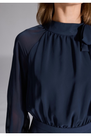 Swing Jumpsuit Materiaal mix 300 Navy