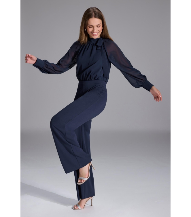 Swing Jumpsuit Materiaal mix 300 Navy