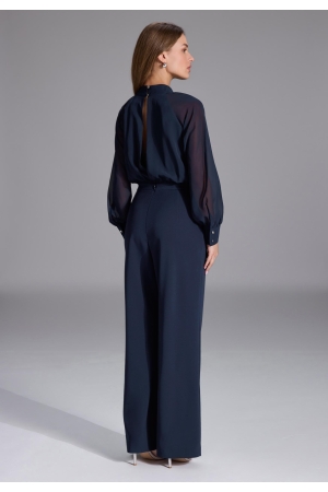 Swing Jumpsuit Materiaal mix 300 Navy