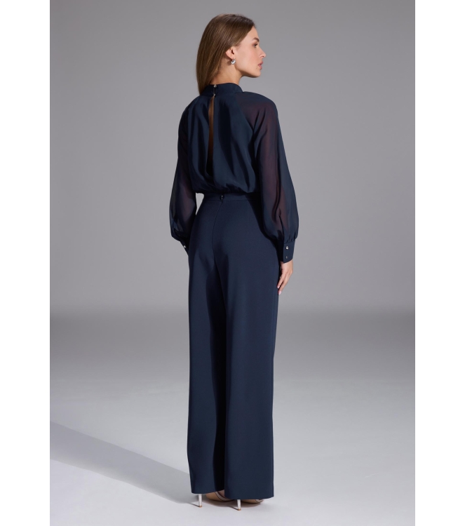 Swing Jumpsuit Materiaal mix 300 Navy
