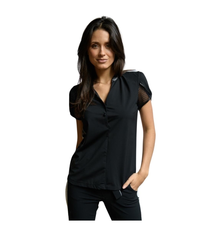 ZIP73 Top tulip sleeve mesh  922 Navy uni