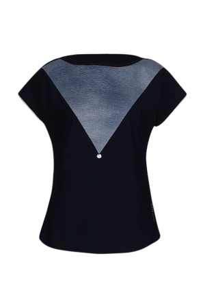 ZIP73 Top boatneck denim 940 Denim blue
