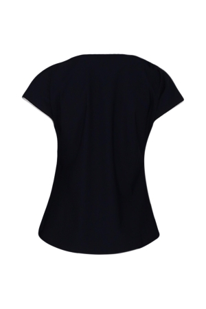 ZIP73 Top boatneck denim 940 Denim blue