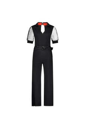 ZIP73 Jumpsuit mesh 001 Black