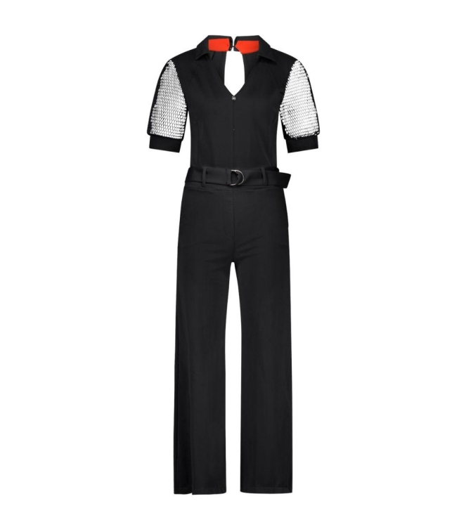 ZIP73 Jumpsuit mesh 001 Black