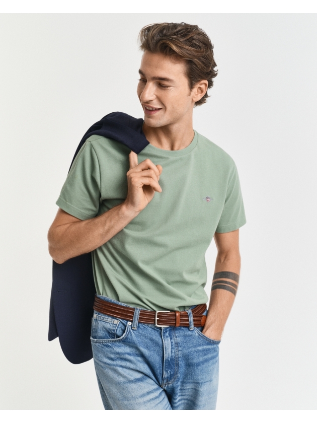 Gant Piqué T-Shirt 362 kalamata green