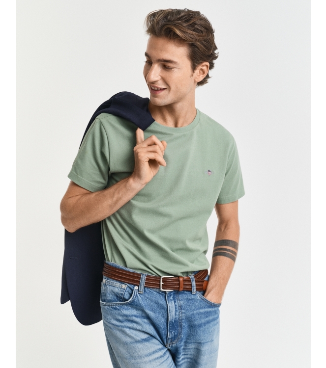 Gant Piqué T-Shirt 362 kalamata green