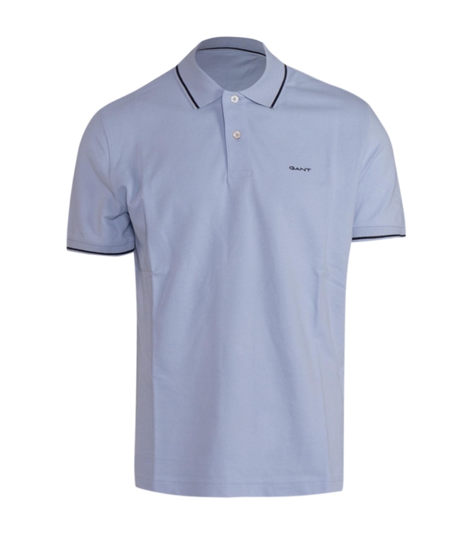 Gant TIPPING SS PIQUE POLO 457 fresh blue