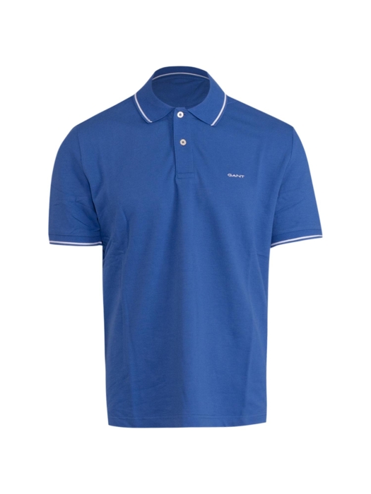 Gant TIPPING SS PIQUE POLO 407 rich blue