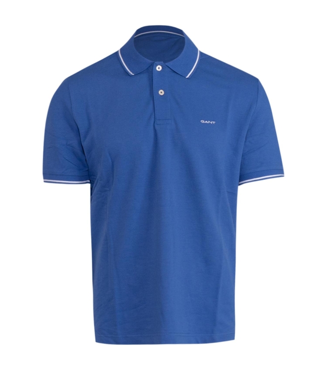 Gant TIPPING SS PIQUE POLO 407 rich blue
