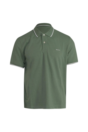 Gant TIPPING SS PIQUE POLO 362 kalamata green