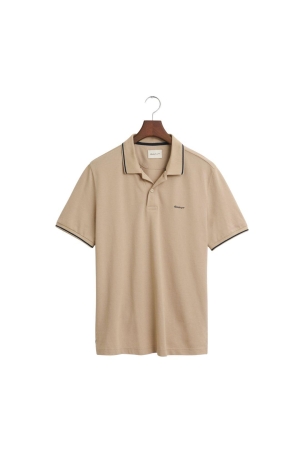 Gant TIPPING SS PIQUE POLO 277 dry sand