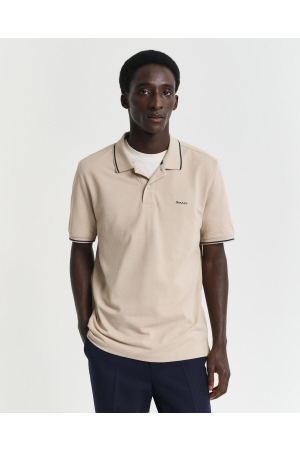 Gant TIPPING SS PIQUE POLO 277 dry sand