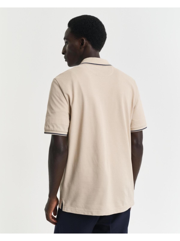 Gant TIPPING SS PIQUE POLO 277 dry sand
