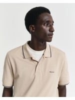 Gant TIPPING SS PIQUE POLO 277 dry sand