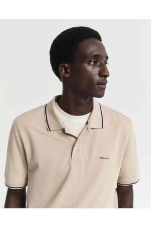 Gant TIPPING SS PIQUE POLO 277 dry sand