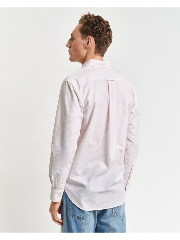Gant Regular Fit Classic Banker Stripe Oxford Shirt 662 light pink