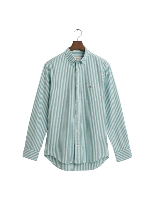 Gant REG CLASSIC OXFORD STRIPE SHIRT 322 deep green