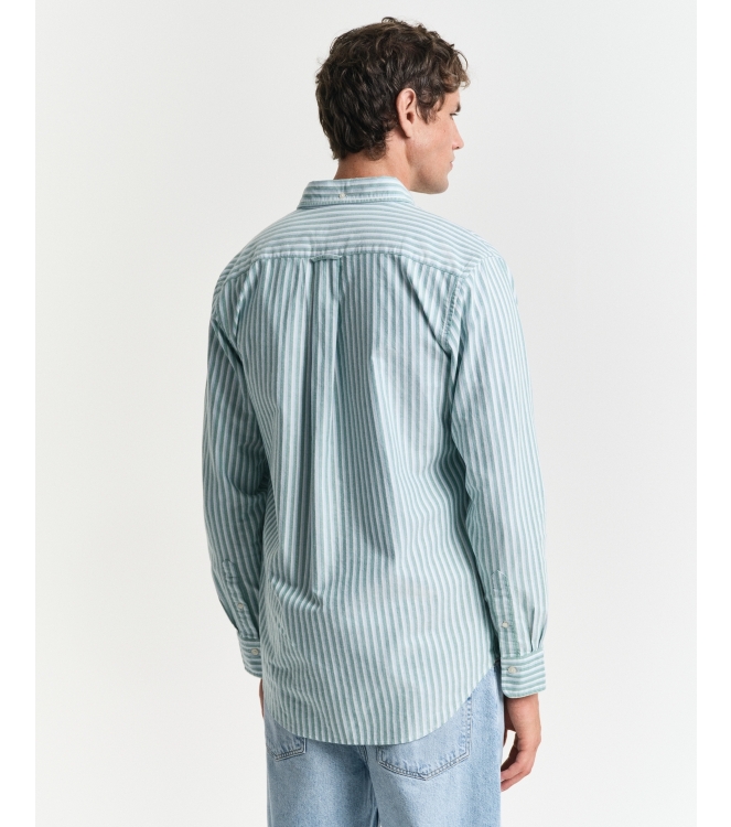 Gant REG CLASSIC OXFORD STRIPE SHIRT 322 deep green