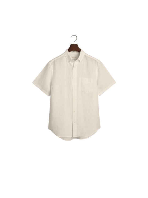 Gant REG LINEN SS SHIRT 277 dry sand