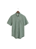 Gant REG COTTON LINEN SS SHIRT 318 woody green
