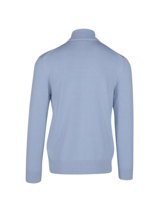Gant CASUAL COTTON ZIP CARDIGAN 457 fresh blue