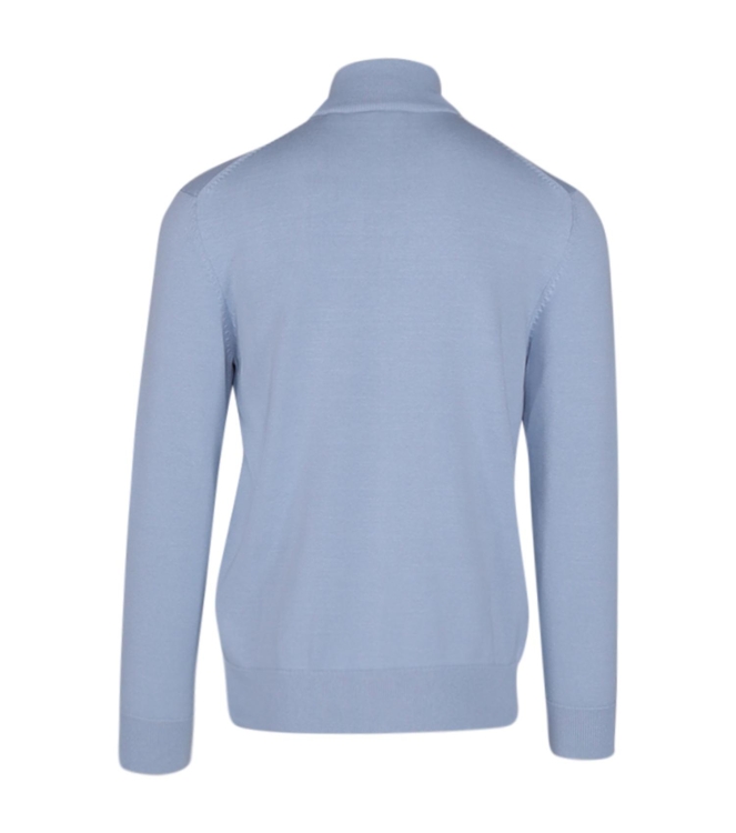Gant CASUAL COTTON ZIP CARDIGAN 457 fresh blue