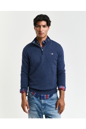 Gant Classic Cotton Half-Zip Sweater 902 dark jeansblue melan