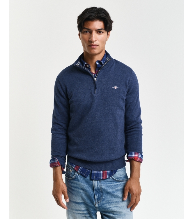 Gant Classic Cotton Half-Zip Sweater 902 dark jeansblue melan