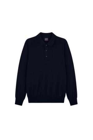 Paul and Shark Embroidered shark merino 050 Navy