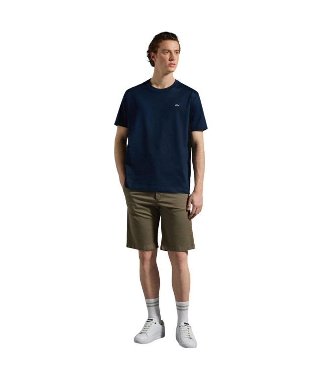 Paul and Shark Shark badge cotton jersey t-shirt 013 Dark blue