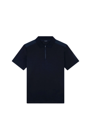 Paul and Shark Re4x4 stretch detail aqua touch polo 013 Dark blue