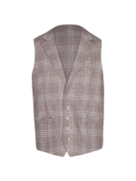 Dutch Dandies Dutch Dandies - Gilet Vittorio 8105 Beige grote ruit