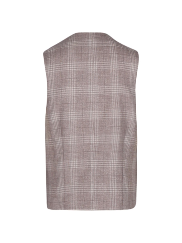 Dutch Dandies Dutch Dandies - Gilet Vittorio 8105 Beige grote ruit