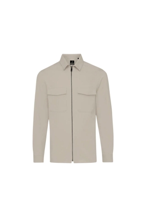 Genti Oaks shirt jacket zip 046 Light brown