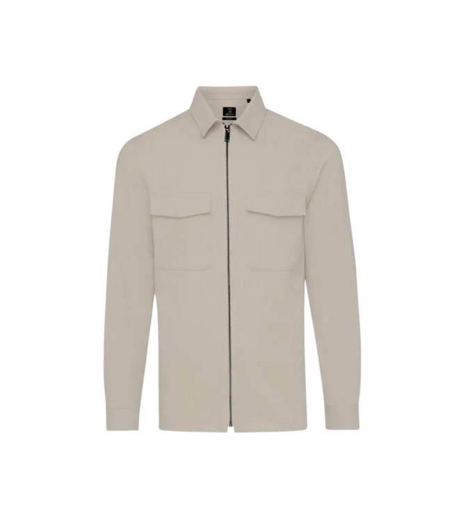 Genti Oaks shirt jacket zip 046 Light brown