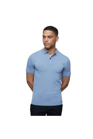 Genti Polo button SS 016 Blue