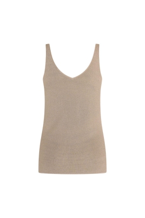 Expresso Knitted singlet from a metallic yar EX211 Ash