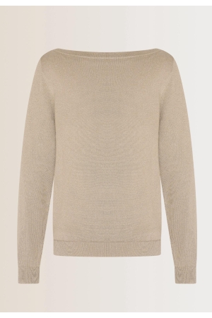 Expresso Pullover from a metallic yarn EX211 Ash
