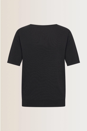Expresso Pullover with a V-neck and short sl EX900 Black
