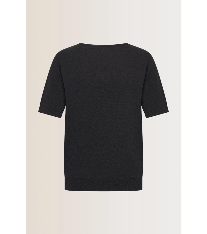 Expresso Pullover with a V-neck and short sl EX900 Black